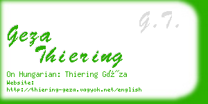 geza thiering business card